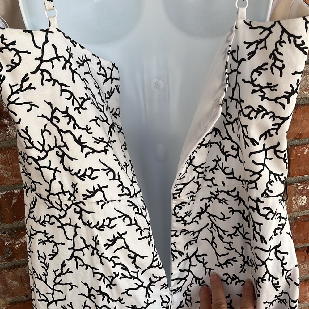 Alyn Paige white and black midi dress size 13/14 - Picture 8 of 10